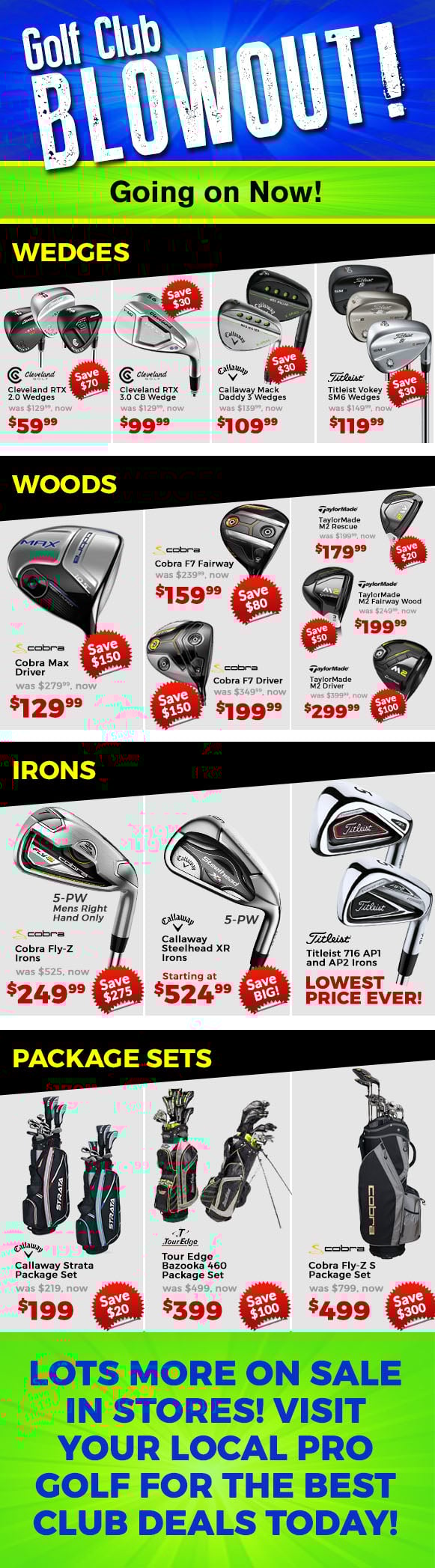 Browse Our Current Sales & Promotions Pro Golf Discount