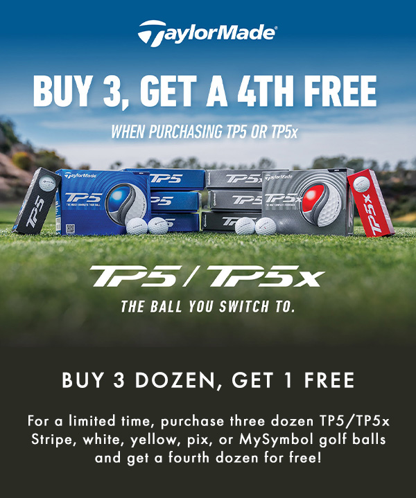 Buy 3, Get 4th Free on TaylorMade TP5 Golf Balls