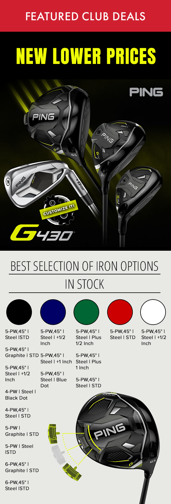 PIng G430 New Lower Prices